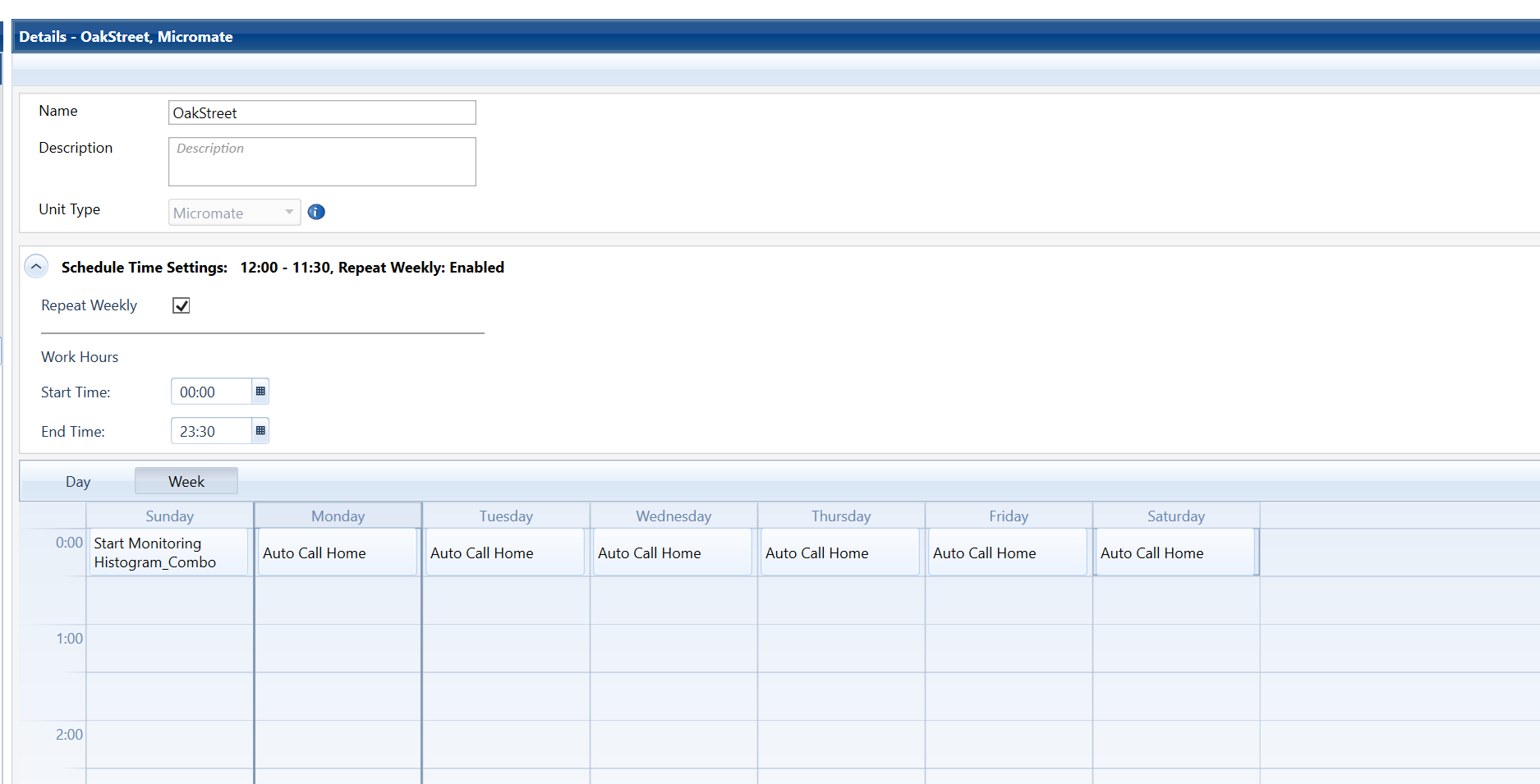 Weekly Scheduler