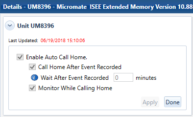 AutoCall Home Settings