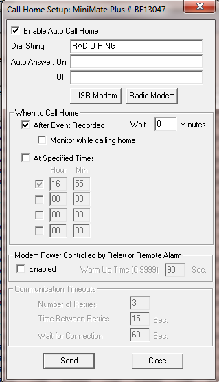 AutoCall Home Setup Unit