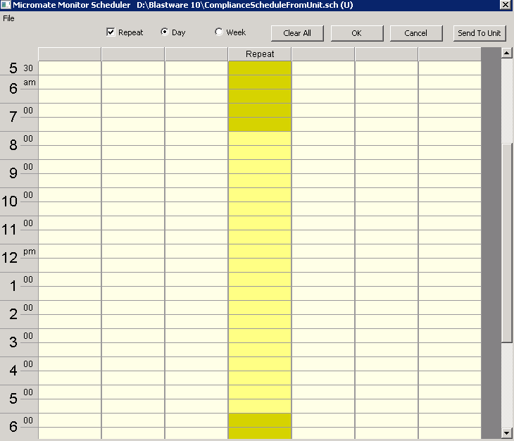 Scheduler Repeat Day